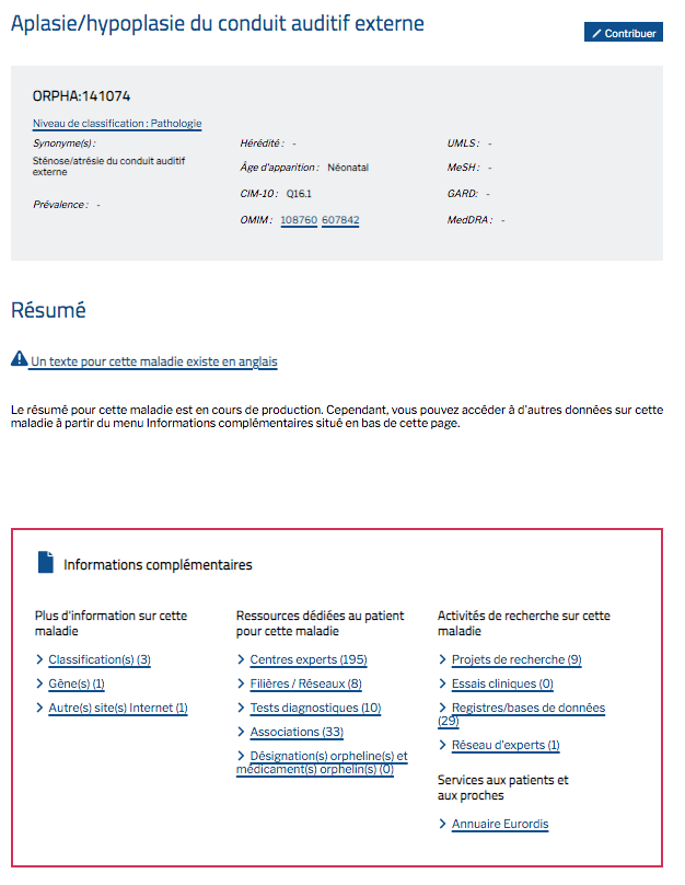 Image Orphanet Hypoplasie