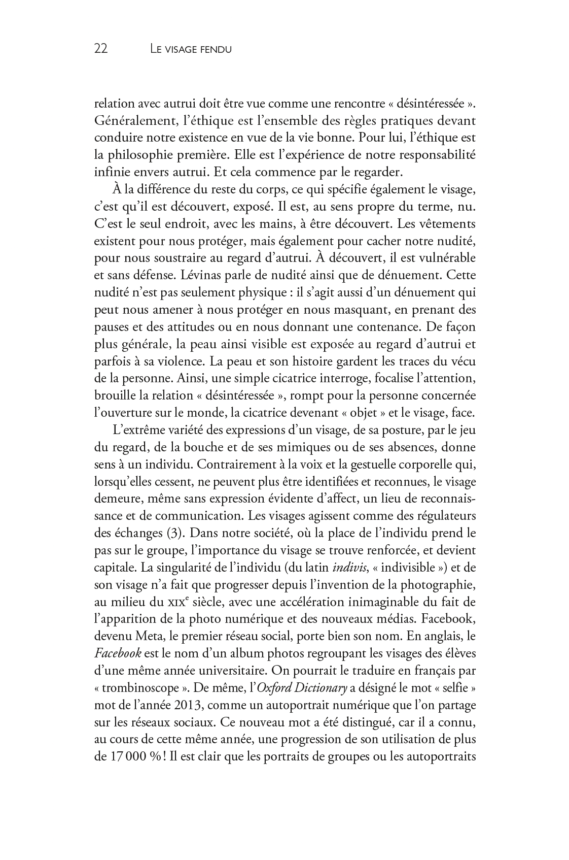 Image p22 livre le visage fendu