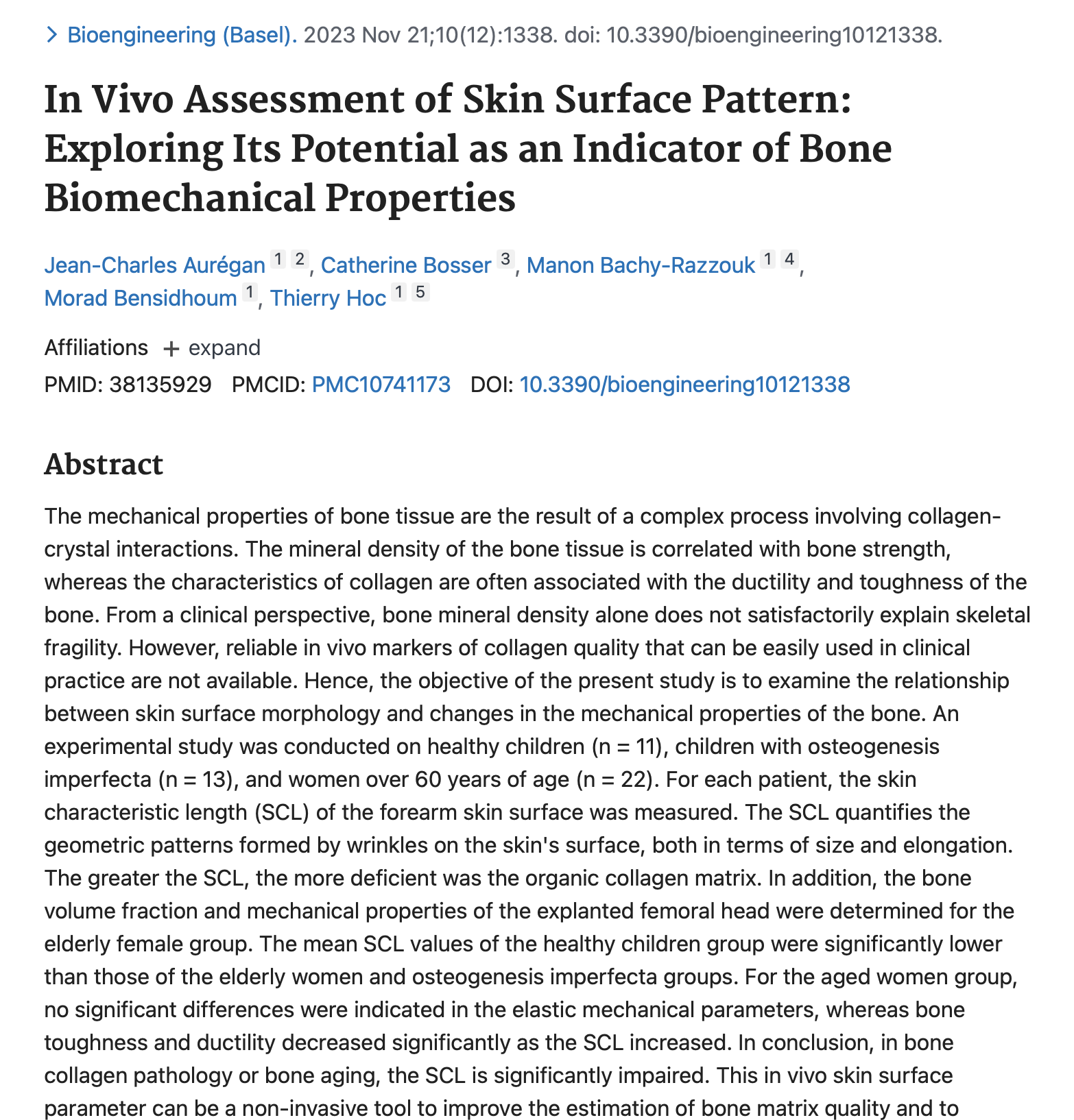 in vivo assessment of skin surface pattern exploring its pot